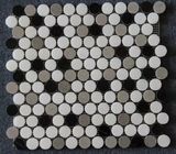 Biały czarny Penny Grey Mozaiki podłogowe, różne wzory Kamienne ceglane mozaiki