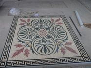 Round Mosaic Marble Floor Medaliony Polished Solid Surface Standard