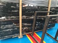 Portoro Black Marble Slab, Solid Surface Surface Arkusze na ściany / podłogi