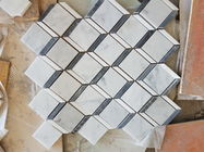 Carrara White Bathroom Marmurowa mozaika dachówka Chevron Wzór SGS Standard