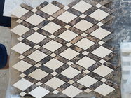 Carrara White Bathroom Marmurowa mozaika dachówka Chevron Wzór SGS Standard