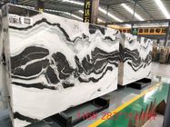 Panda White Natural Marble Tile For Flooring Layout, Book Matched Marble Stone Tile