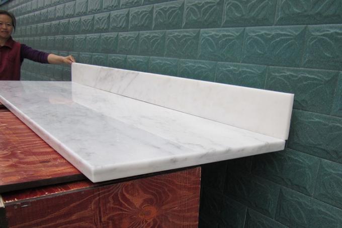 Krawędź pełna Bullnose Oriental White Marble Countertop