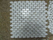 Biały marmurowy sześciokątny kafelek mosiężny o grubości 10 mm do łazienki / kuchni