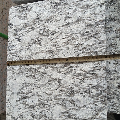 China Flamed Spray White Granite Tiles / Slabs for Stair Steps / Flooring Tiles
