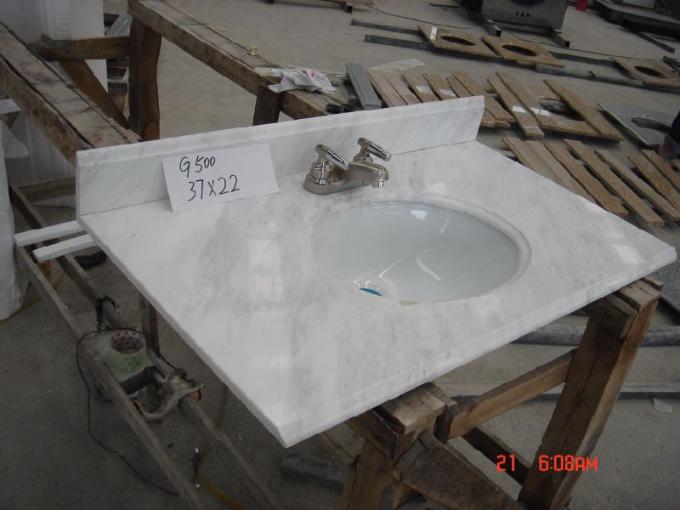 Dostosowane dobrej jakości biały marmur łazienka Vanity Tops